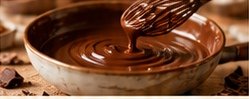 Rich melted couverture chocolate